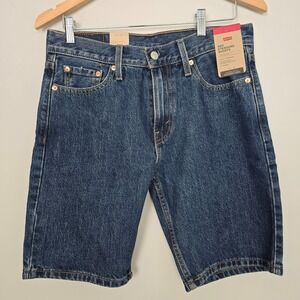 NWT Levis 405 Mens Classic Streetwear Standard Shorts Size 30 Blue Skater Baggy